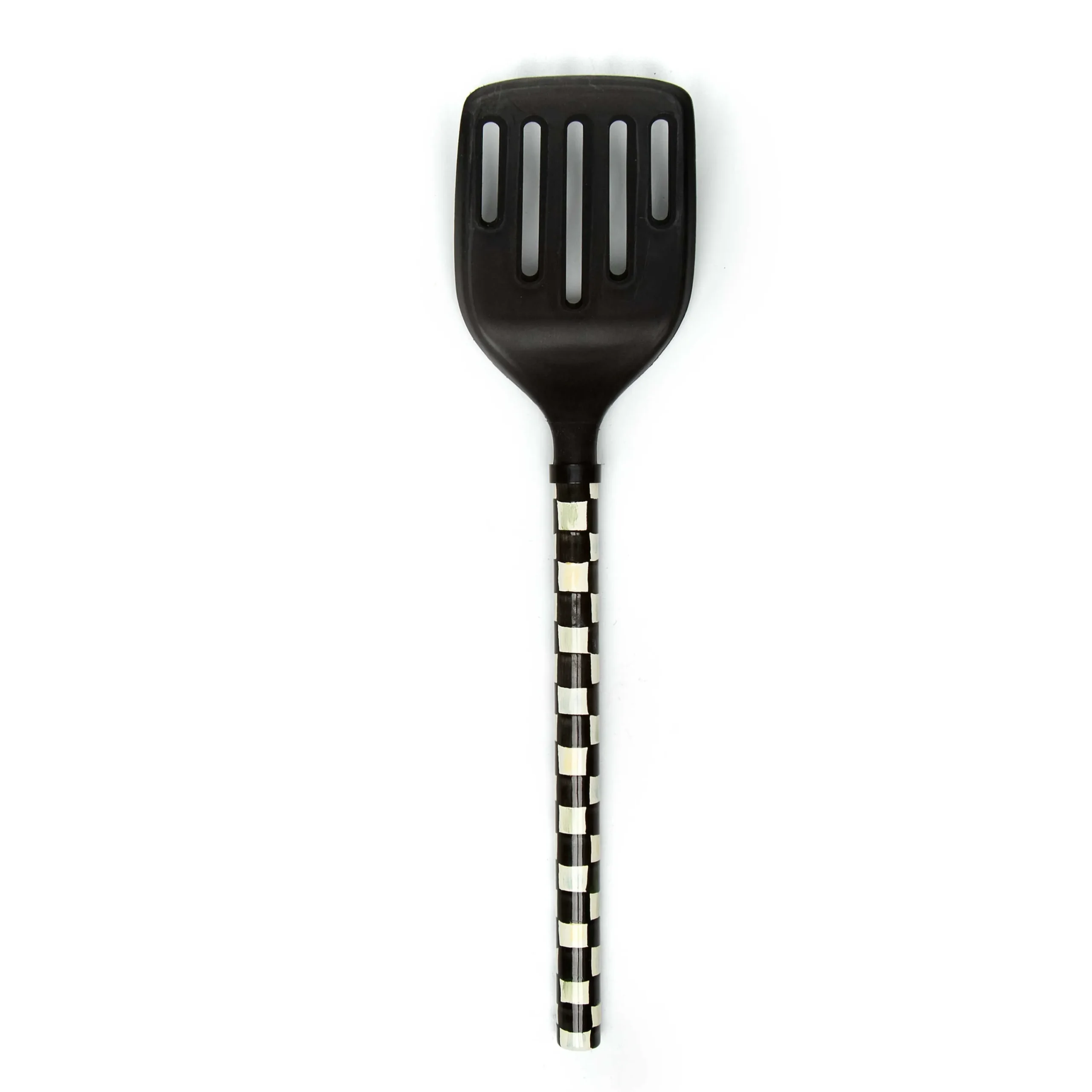 Courtly Check Slotted Turner - Black|MacKenzie-Childs Online