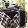 Courtly Check Table Runner - Black|MacKenzie-Childs Best