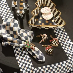Courtly Check Table Runner - Black|MacKenzie-Childs Best