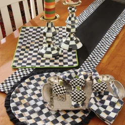 Courtly Check Table Runner - Black|MacKenzie-Childs Best