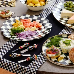 Courtly Check Table Runner - Black|MacKenzie-Childs Best