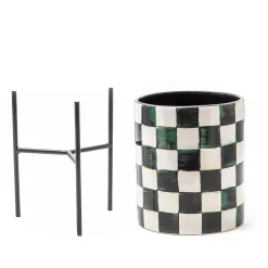 Courtly Check Tabletop Planter|MacKenzie-Childs Discount