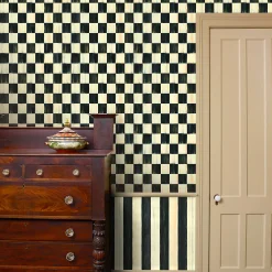 Courtly Check Wallpaper|MacKenzie-Childs Discount