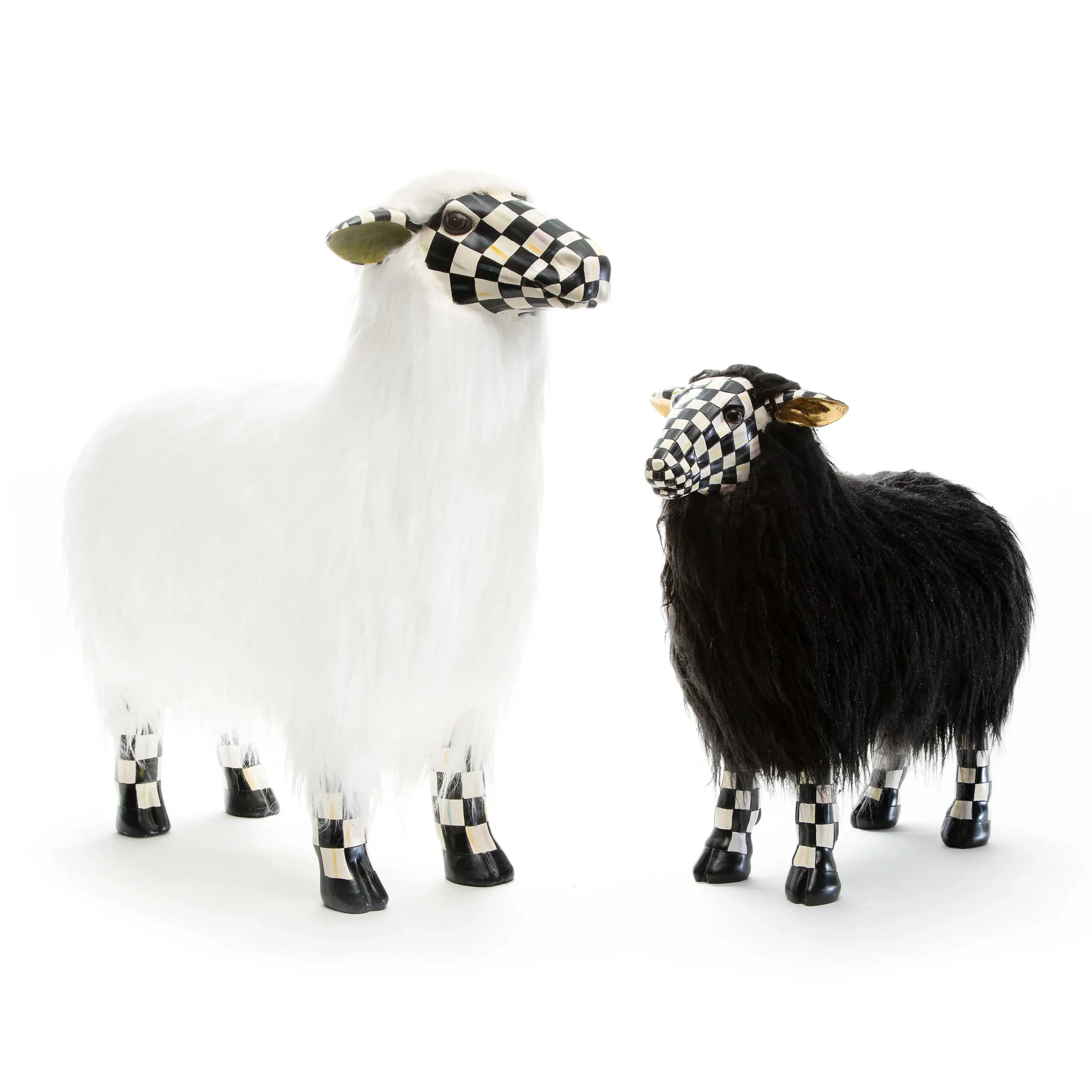 Courtly Check White Sheep - Large|MacKenzie-Childs