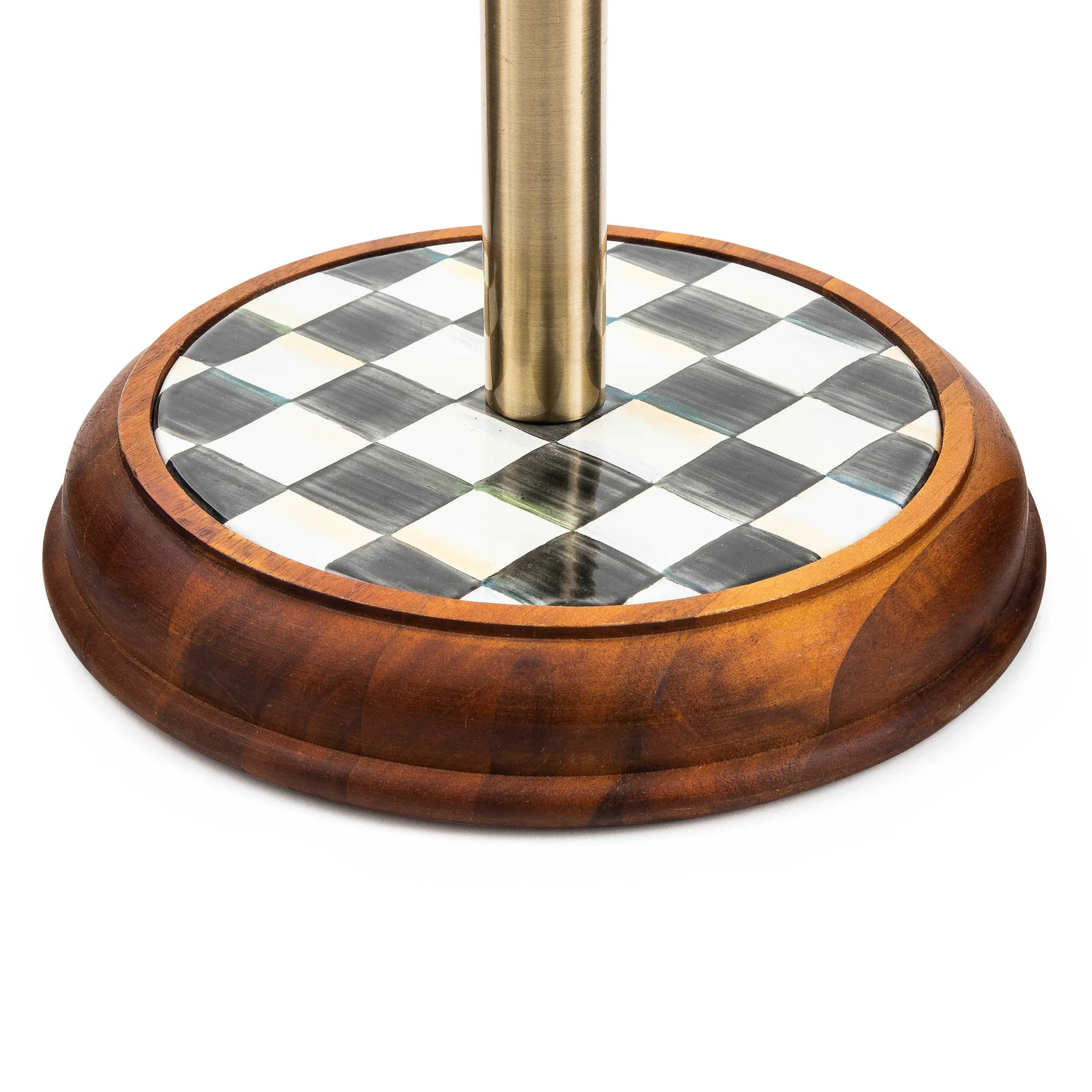 Courtly Check Wood Paper Towel Holder|MacKenzie-Childs Hot