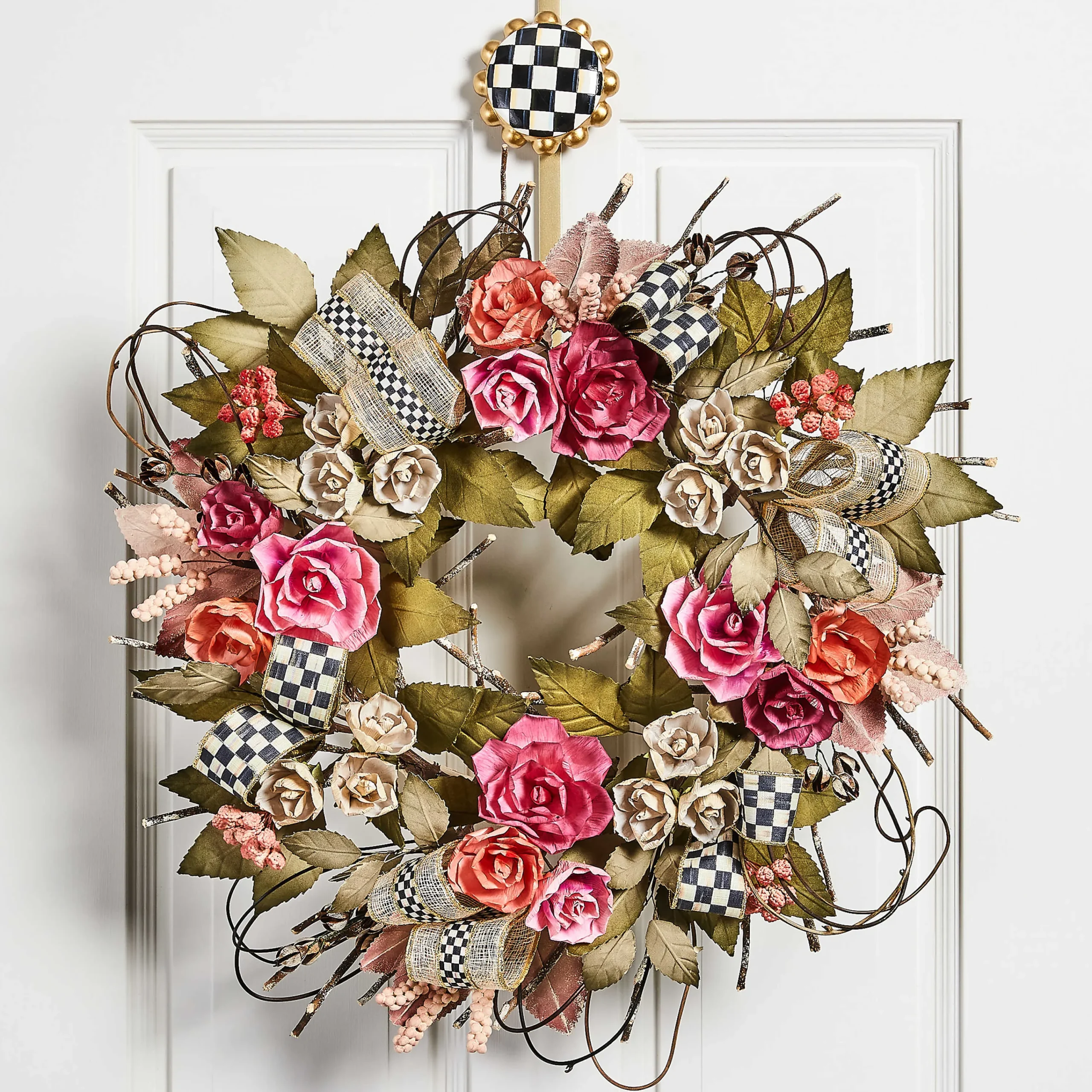 Courtly Check Wreath Hanger|MacKenzie-Childs Discount