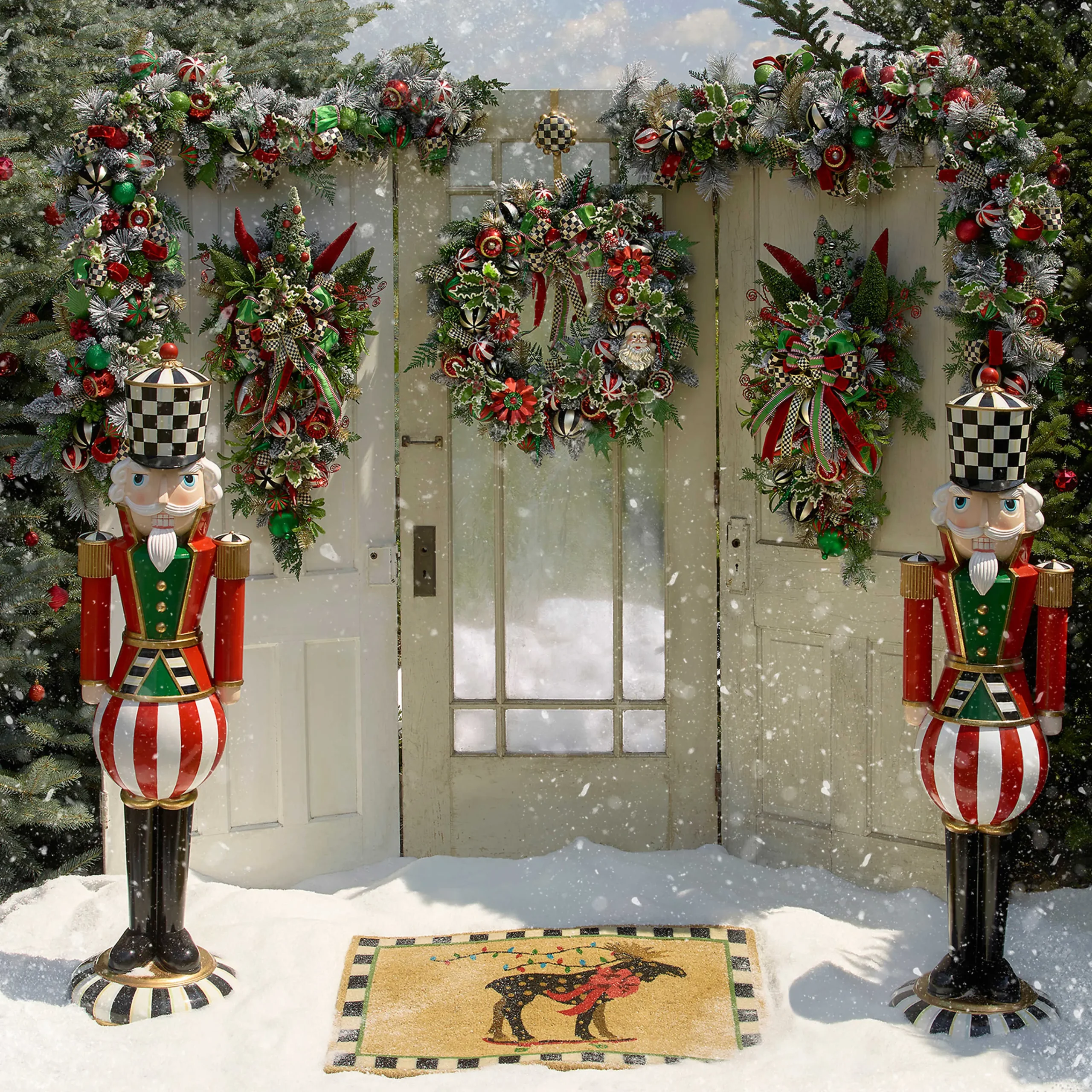 Courtly Check Wreath Hanger|MacKenzie-Childs Discount