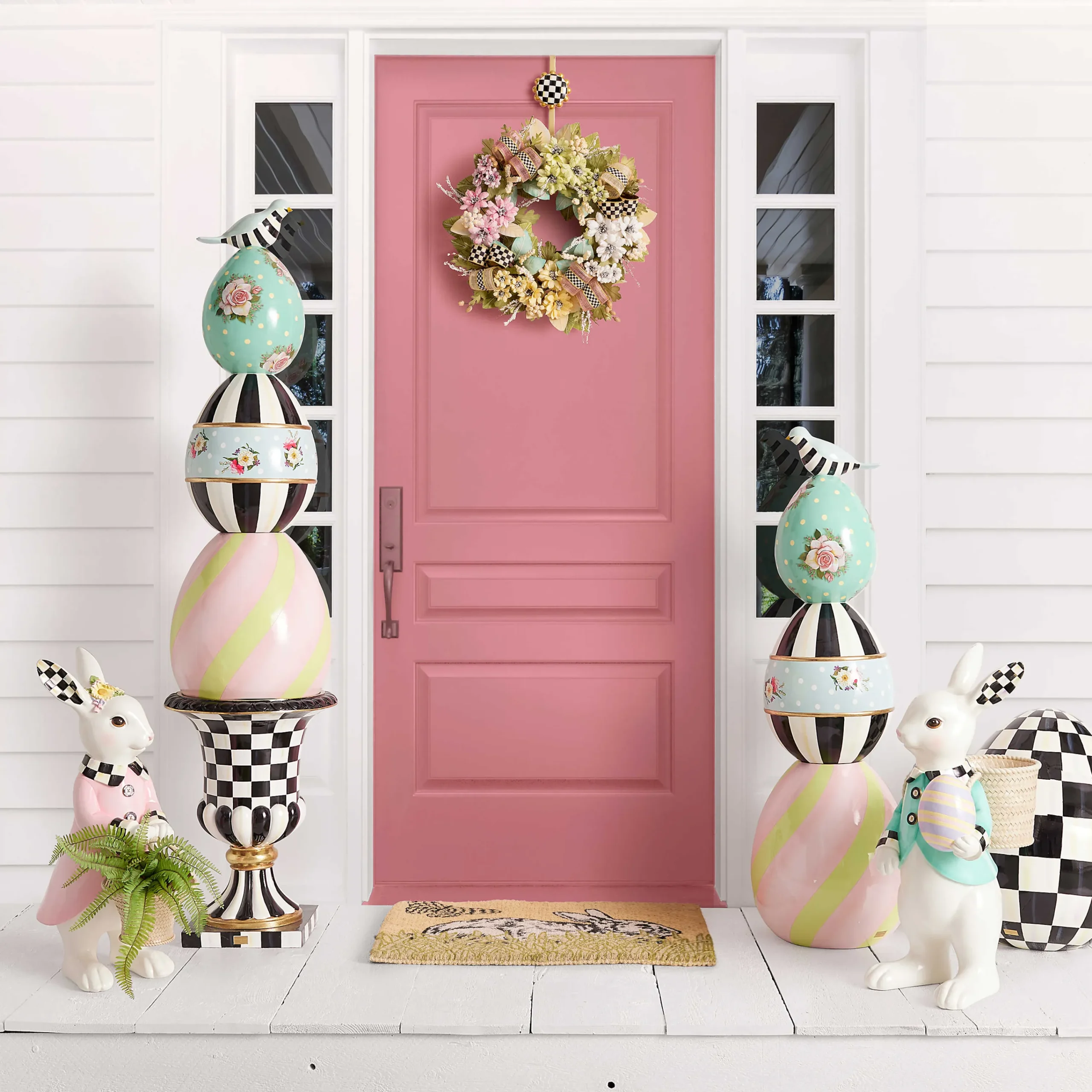 Courtly Check Wreath Hanger|MacKenzie-Childs Discount