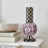 Courtly Cottage Hydrangea Pillar Candle Holder|MacKenzie-Childs Clearance