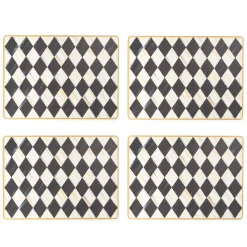 Courtly Harlequin Cork Back Placemats - Set Of 4|MacKenzie-Childs Best