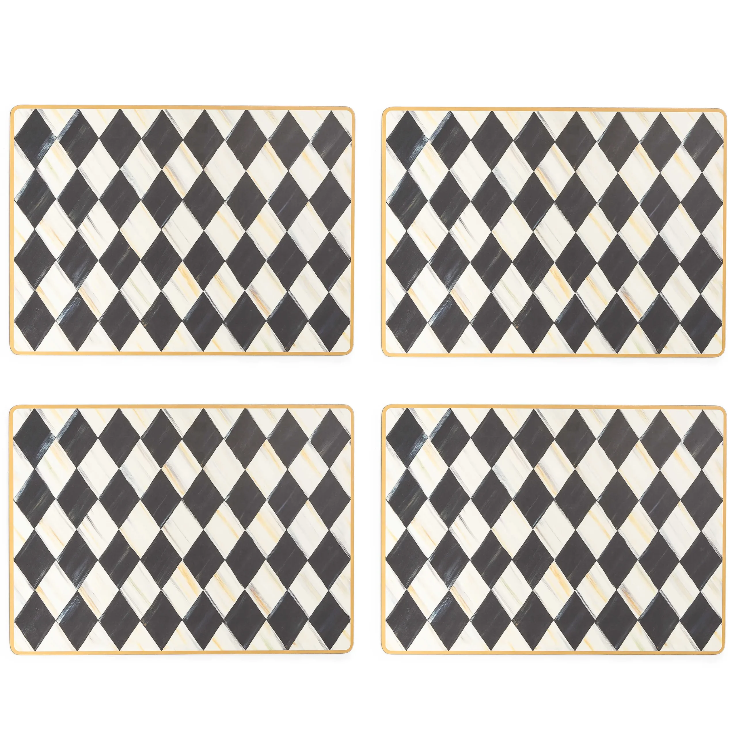 Courtly Harlequin Cork Back Placemats - Set Of 4|MacKenzie-Childs Best