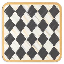 Courtly Harlequin Cork Back Coasters - Set Of 4|MacKenzie-Childs Clearance