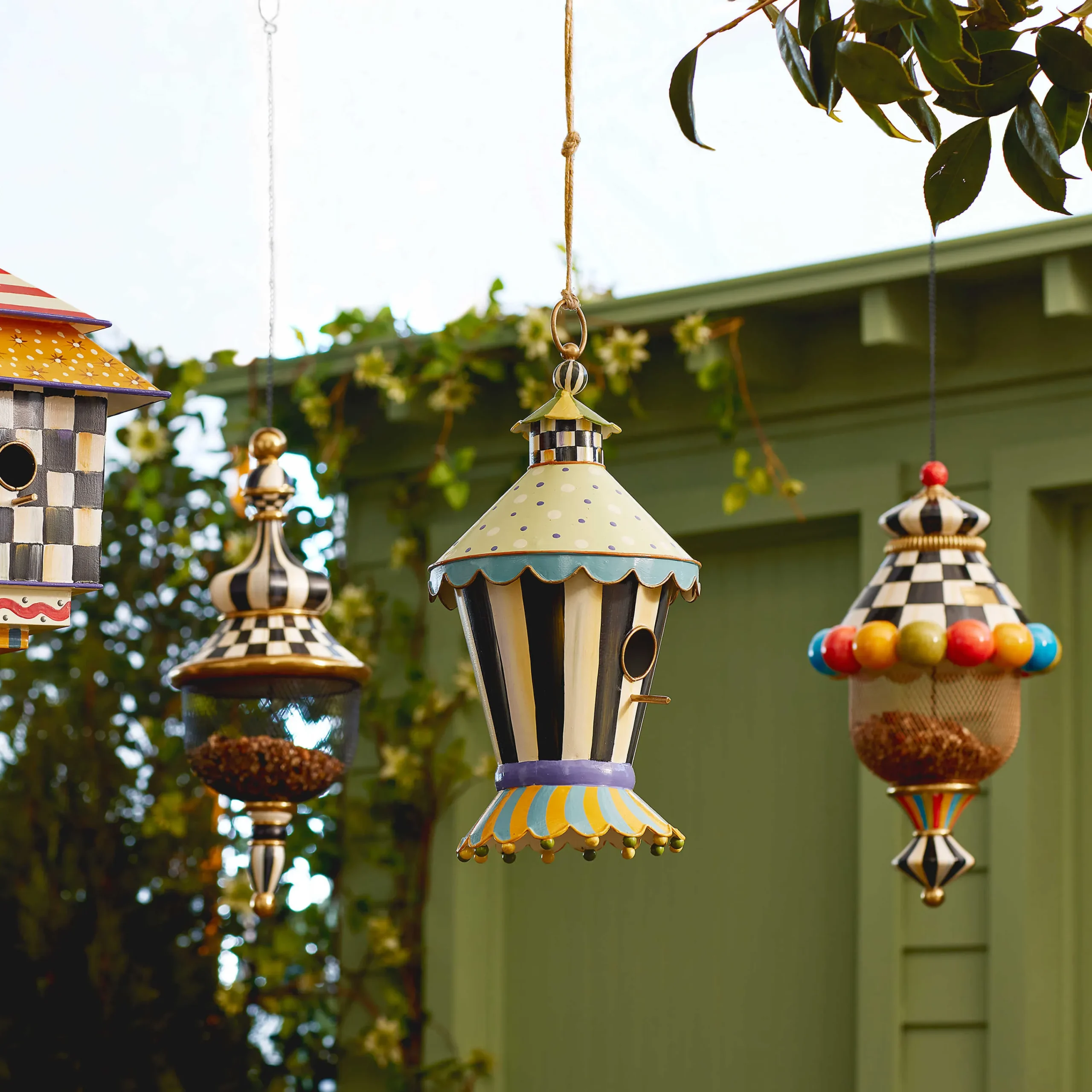 Courtly Stripe Birdhouse|MacKenzie-Childs