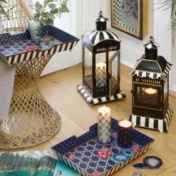Courtly Stripe Candle Lantern - Small|MacKenzie-Childs Outlet
