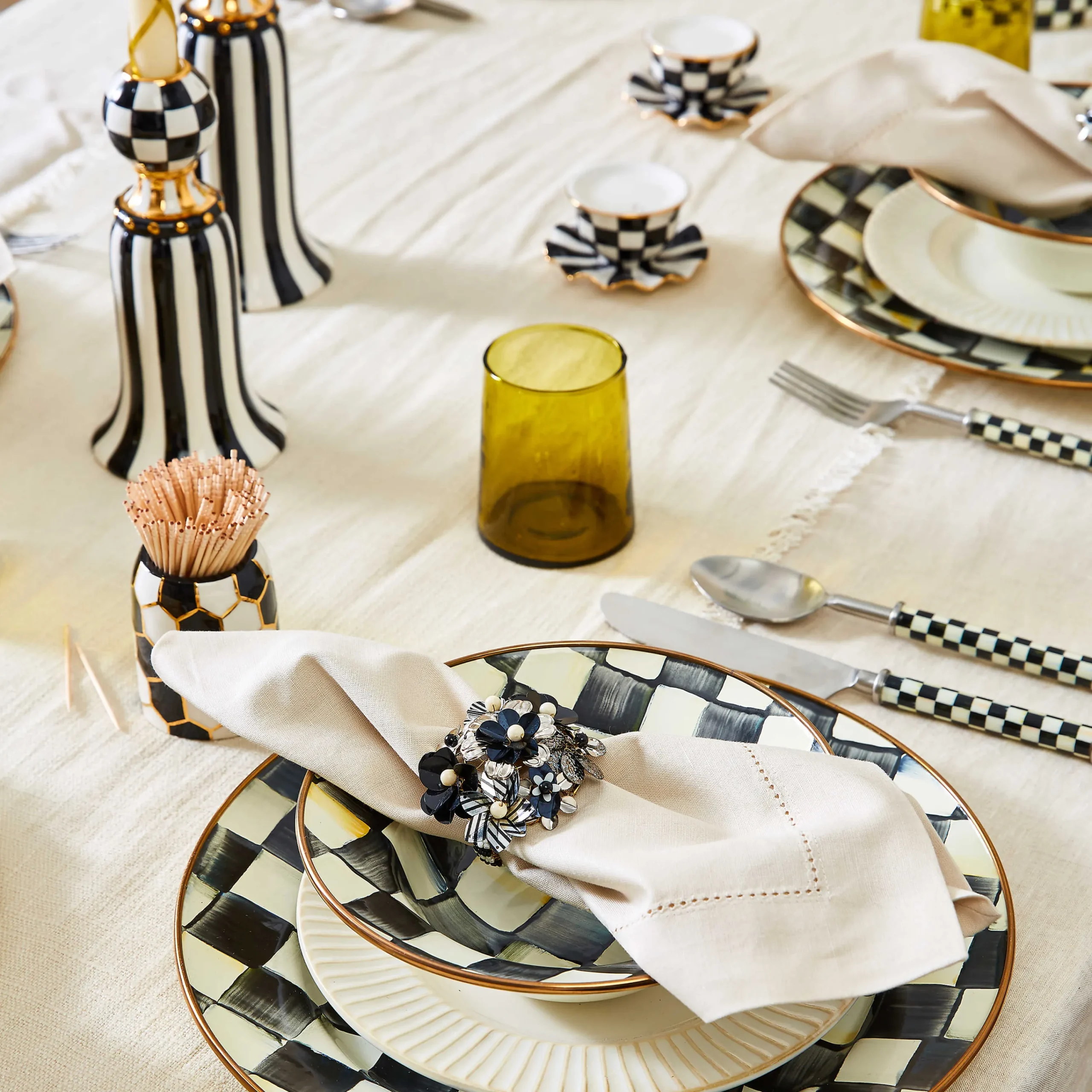 Courtly Teacup Salt & Pepper Set|MacKenzie-Childs