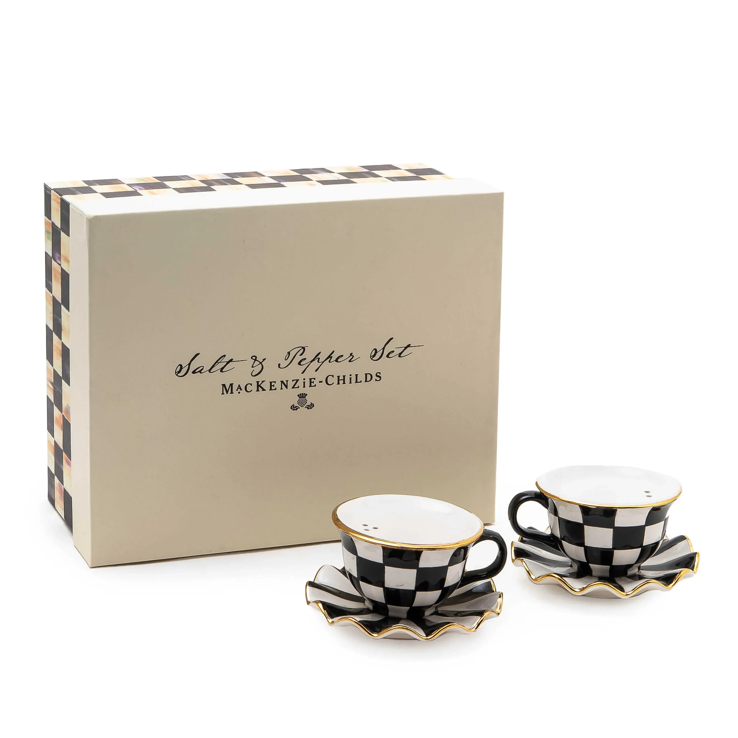 Courtly Teacup Salt & Pepper Set|MacKenzie-Childs