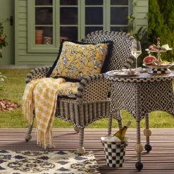 Courtyard Outdoor Accent Chair - Queen Bee|MacKenzie-Childs Online