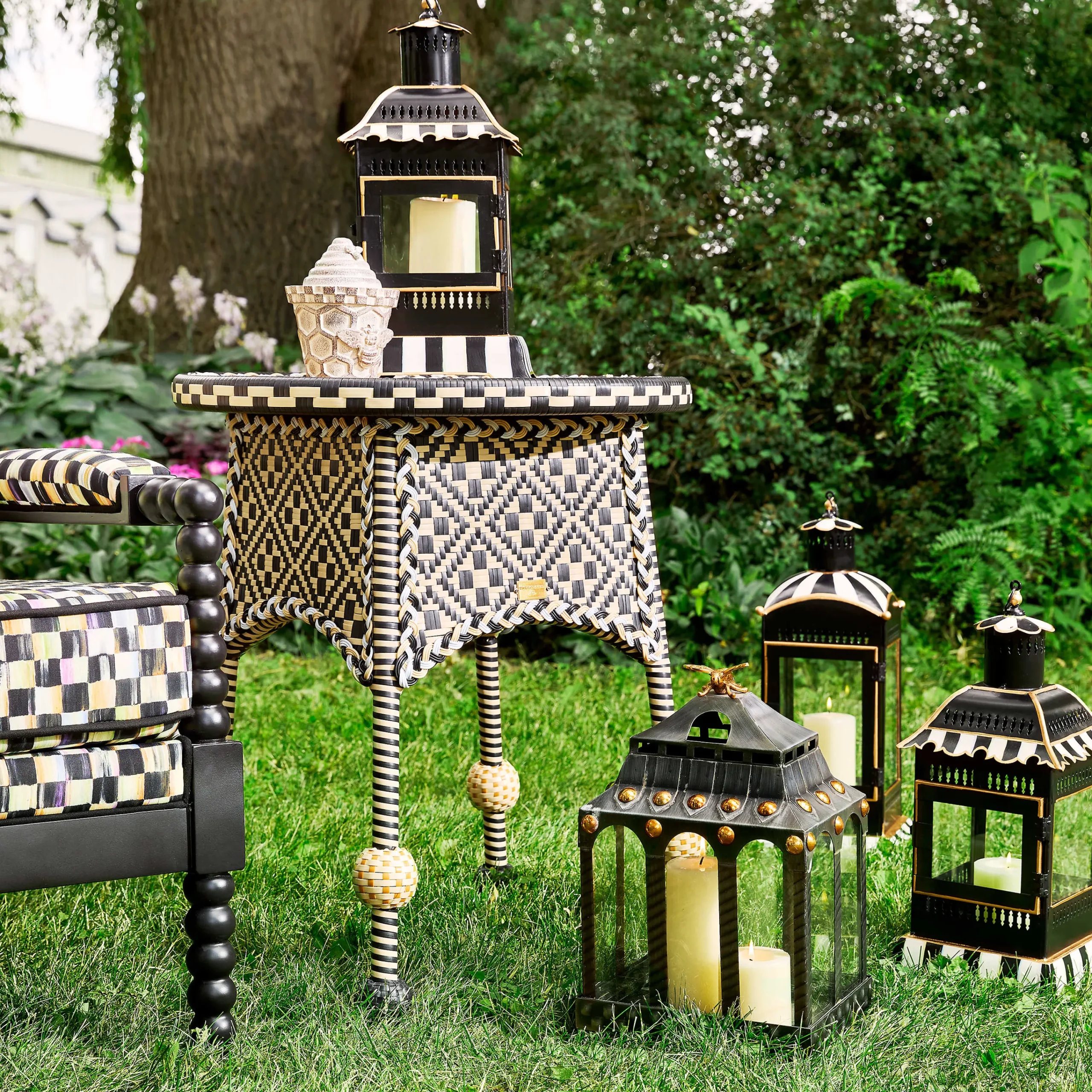 Courtyard Outdoor End Table|MacKenzie-Childs Hot