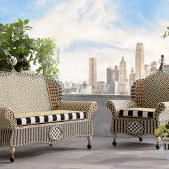 Courtyard Outdoor Loveseat - Queen Bee|MacKenzie-Childs Online