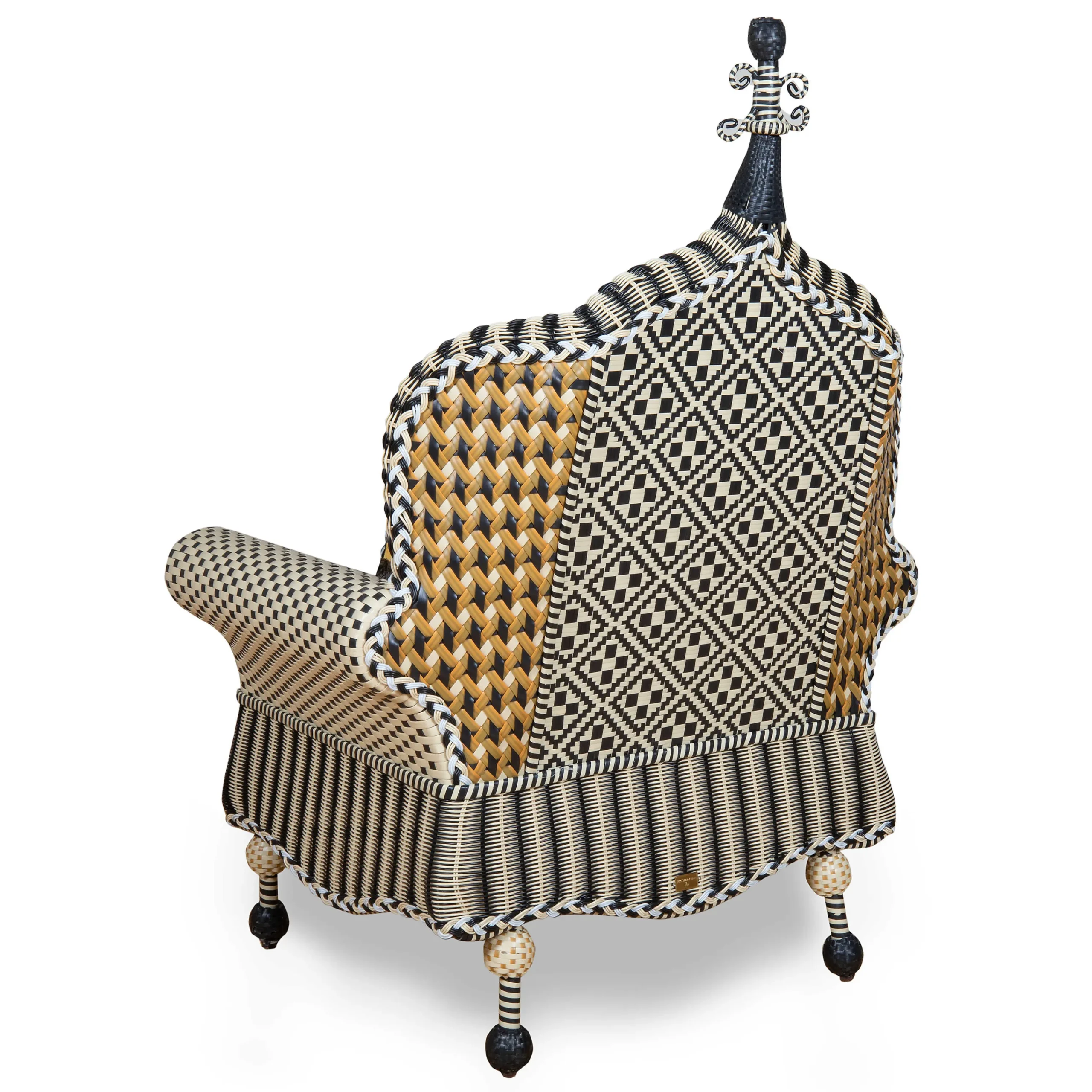 Courtyard Outdoor Wing Chair - Queen Bee|MacKenzie-Childs Clearance