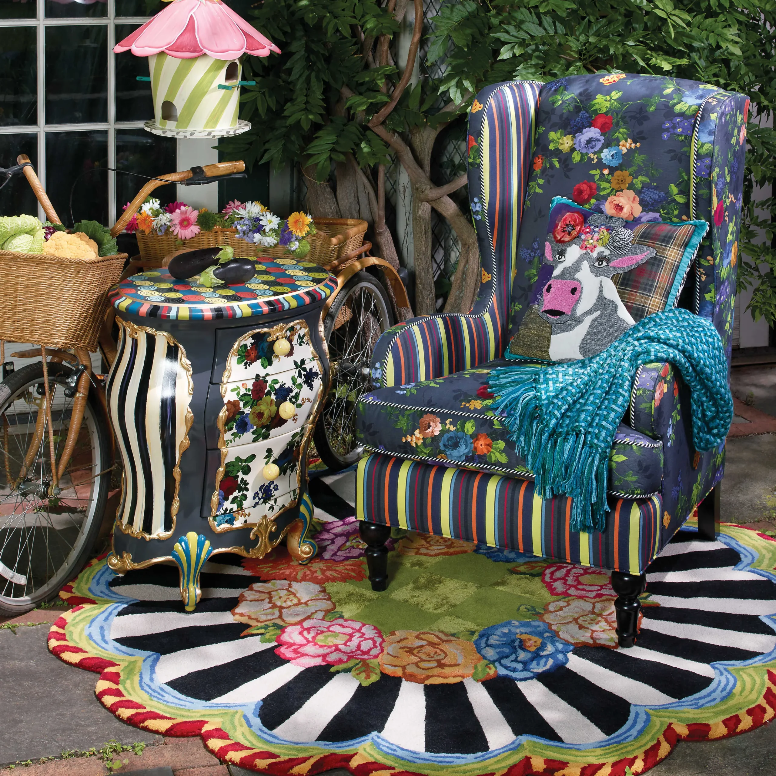 Cutting Garden Rug - 6' Round|MacKenzie-Childs