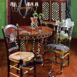Dark Flower Basket Side Chair|MacKenzie-Childs New
