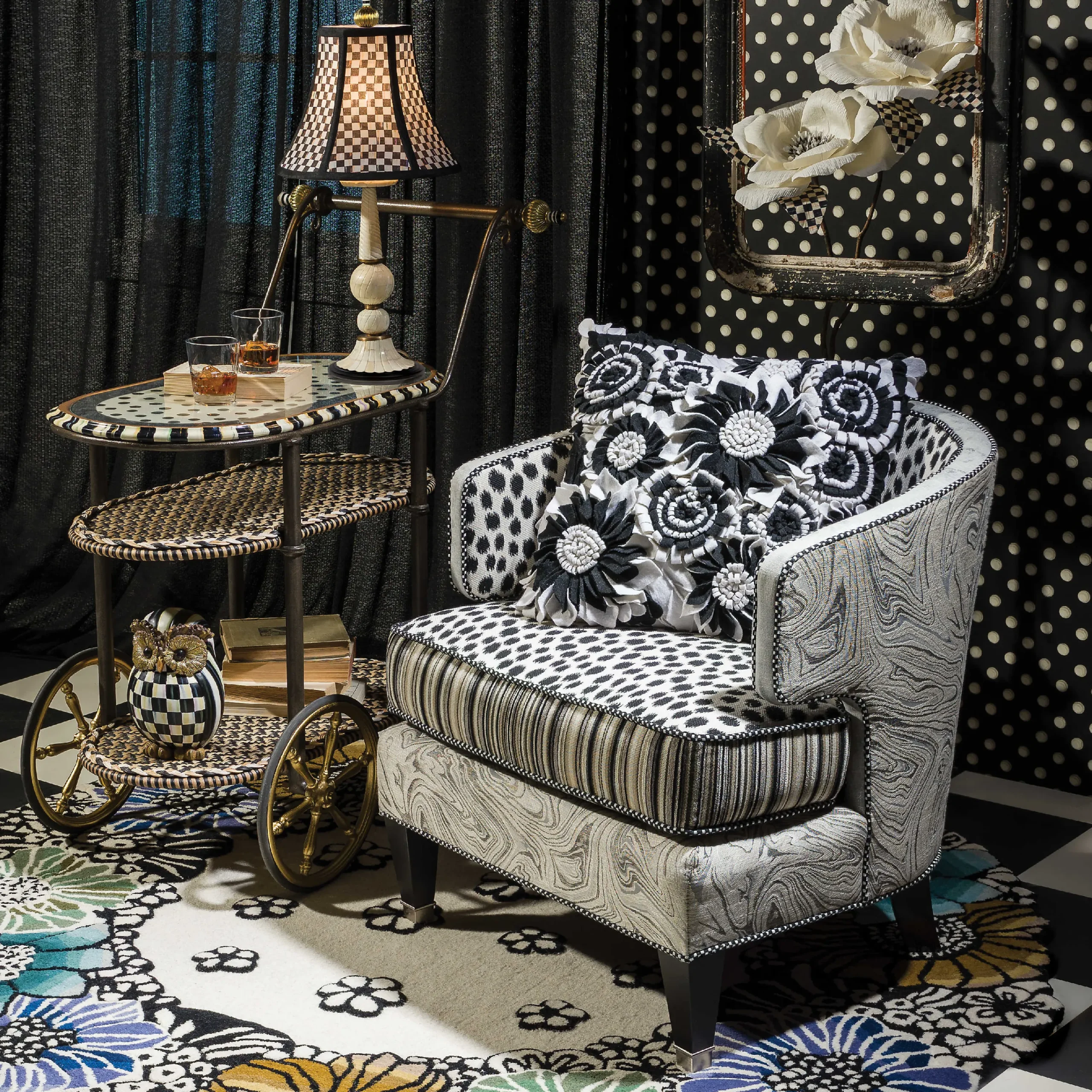 Dotography Bar Cart|MacKenzie-Childs Sale
