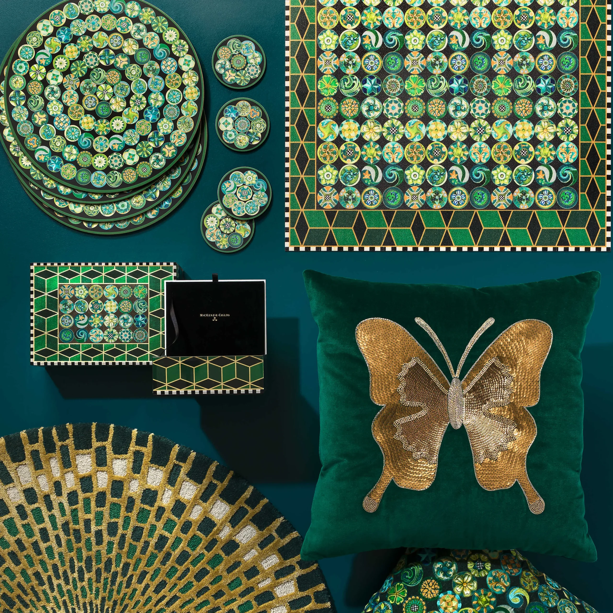 Emerald Butterfly Pillow|MacKenzie-Childs Best