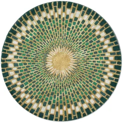 Emerald Sunburst Rug - 3' Round|MacKenzie-Childs Online