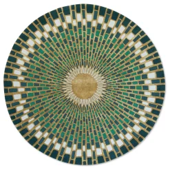 Emerald Sunburst Rug - 6' Round|MacKenzie-Childs Discount