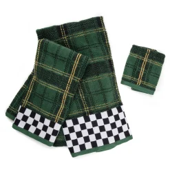 Evergreen Plaid Bath Towel|MacKenzie-Childs Clearance