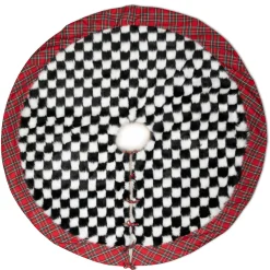 Fab Fur Check Tree Skirt|MacKenzie-Childs Clearance