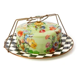 Flower Market Cake Carrier - Green|MacKenzie-Childs