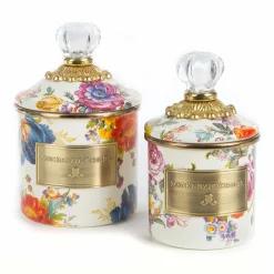 Flower Market Demi Canister - White|MacKenzie-Childs Sale