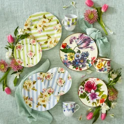 Flower Market Dinner Plate - White|MacKenzie-Childs Outlet