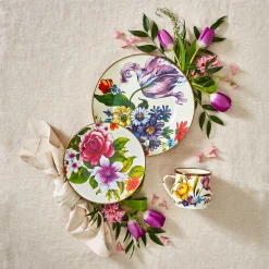 Flower Market Dinner Plate - White|MacKenzie-Childs Outlet