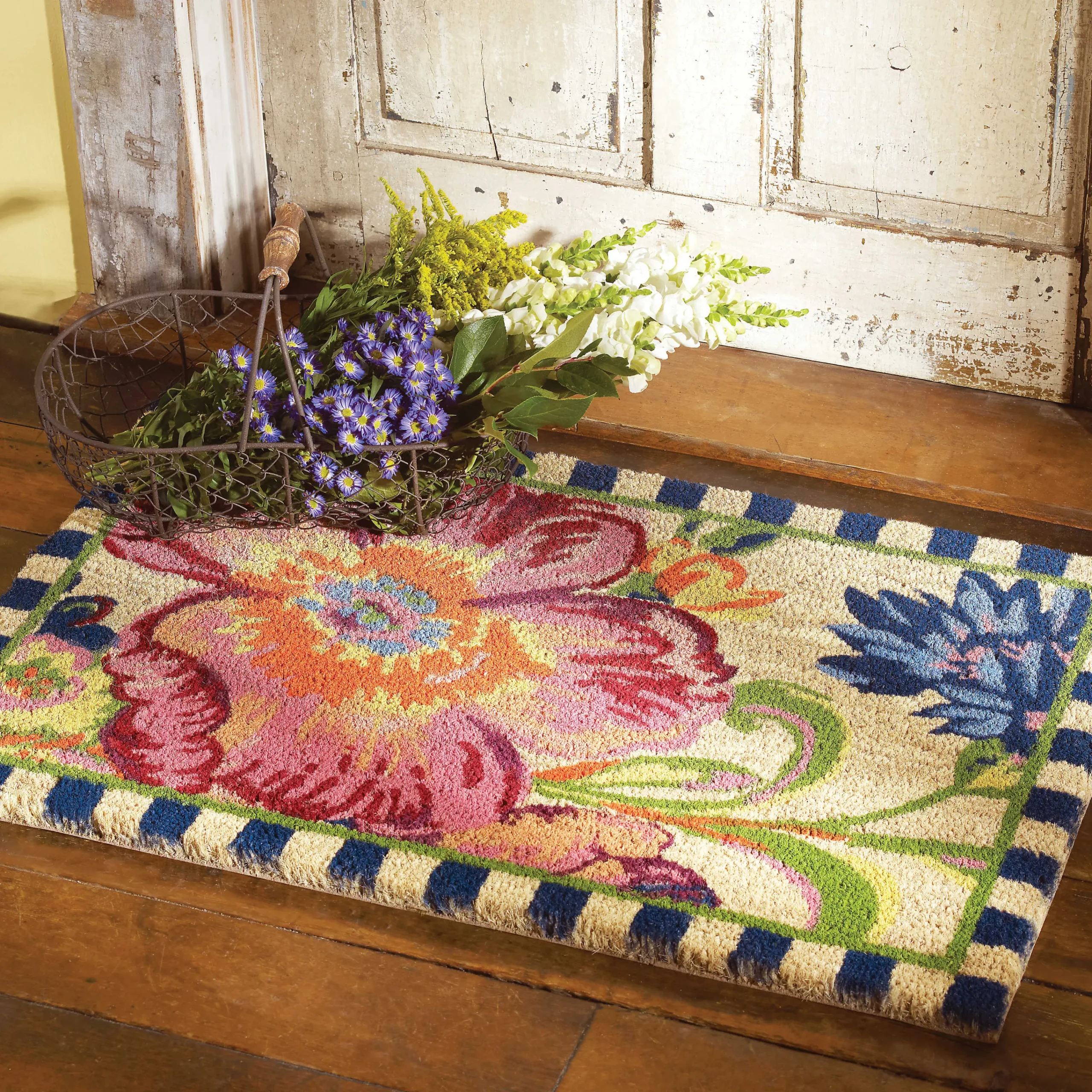Flower Market Entrance Mat|MacKenzie-Childs Online