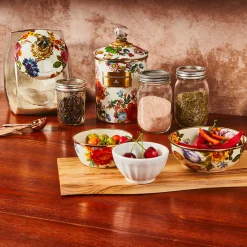 Flower Market Everyday Bowl - White|MacKenzie-Childs Sale