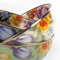 Flower Market Everyday Bowl - White|MacKenzie-Childs Sale