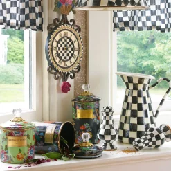 Flower Market Large Canister - Black|MacKenzie-Childs