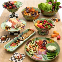 Flower Market Large Colander - Green|MacKenzie-Childs