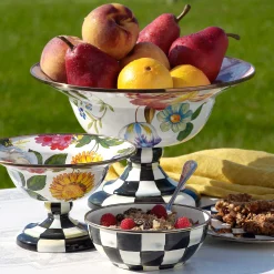 Flower Market Large Compote - White|MacKenzie-Childs New