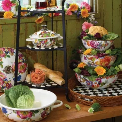 Flower Market Large Everyday Bowl - White|MacKenzie-Childs