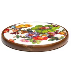 Flower Market Large Trivet - White|MacKenzie-Childs Outlet