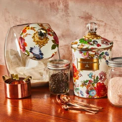 Flower Market Medium Canister - White|MacKenzie-Childs Discount