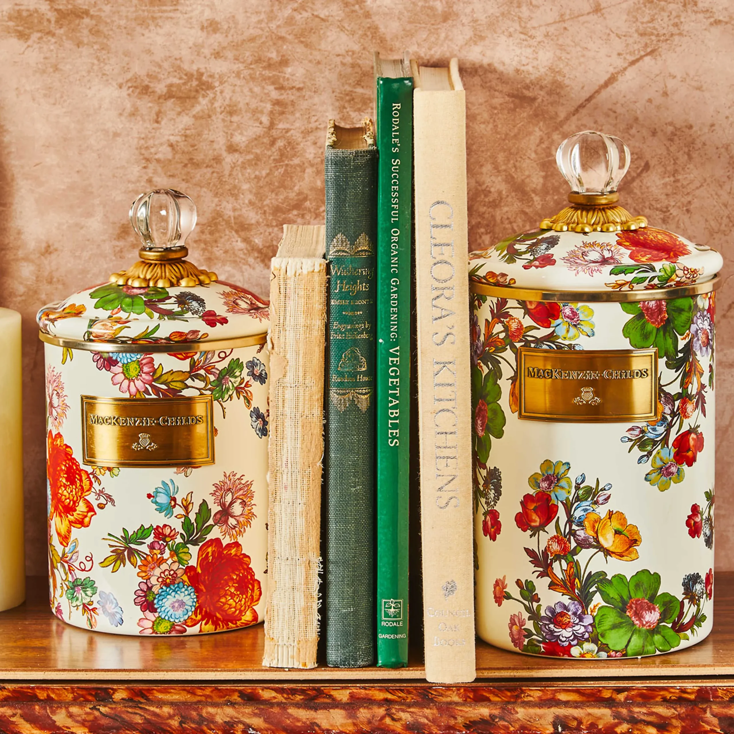 Flower Market Medium Canister - White|MacKenzie-Childs Discount
