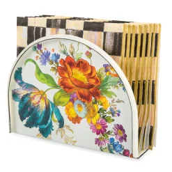 Flower Market Napkin Holder - White|MacKenzie-Childs Discount