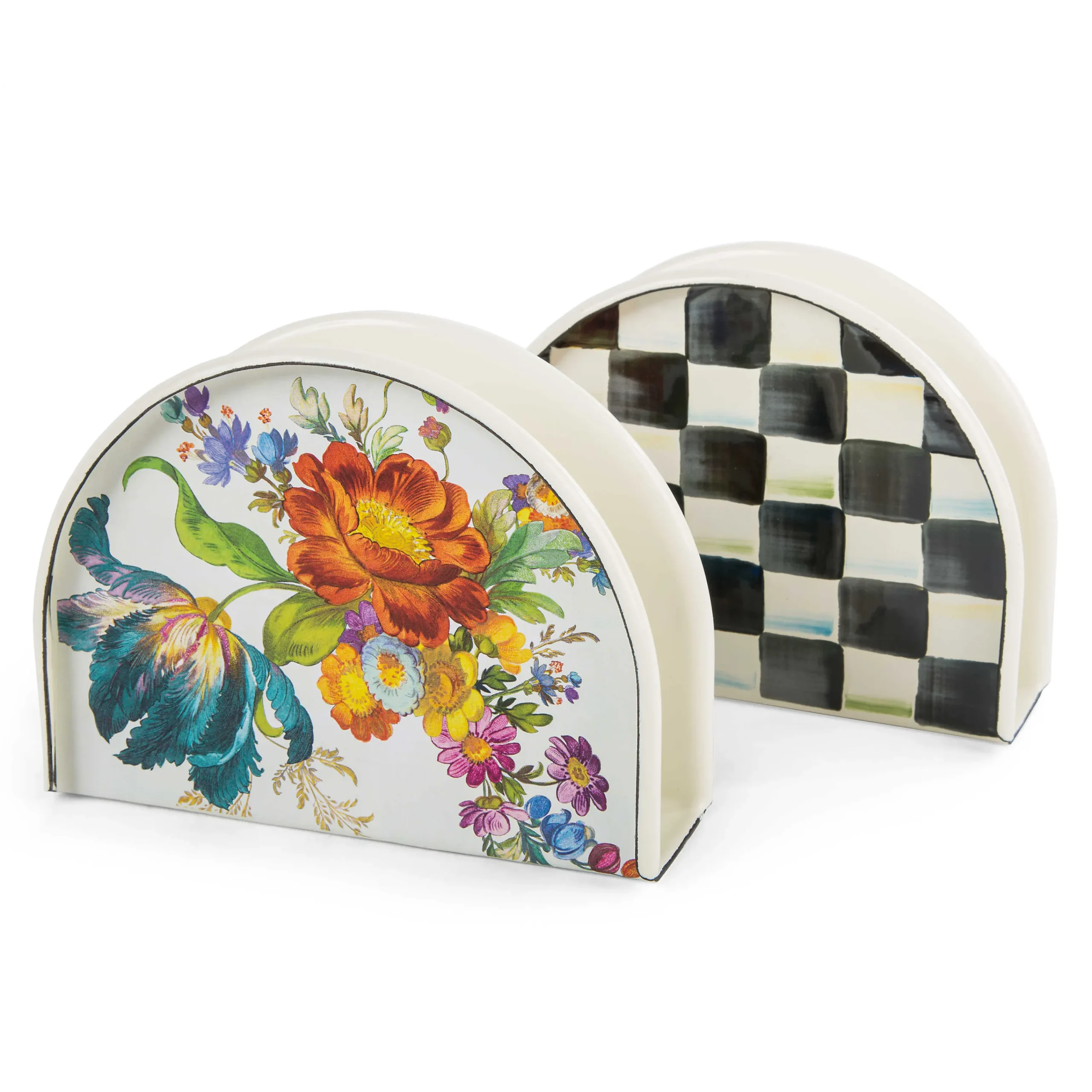 Flower Market Napkin Holder - White|MacKenzie-Childs Discount