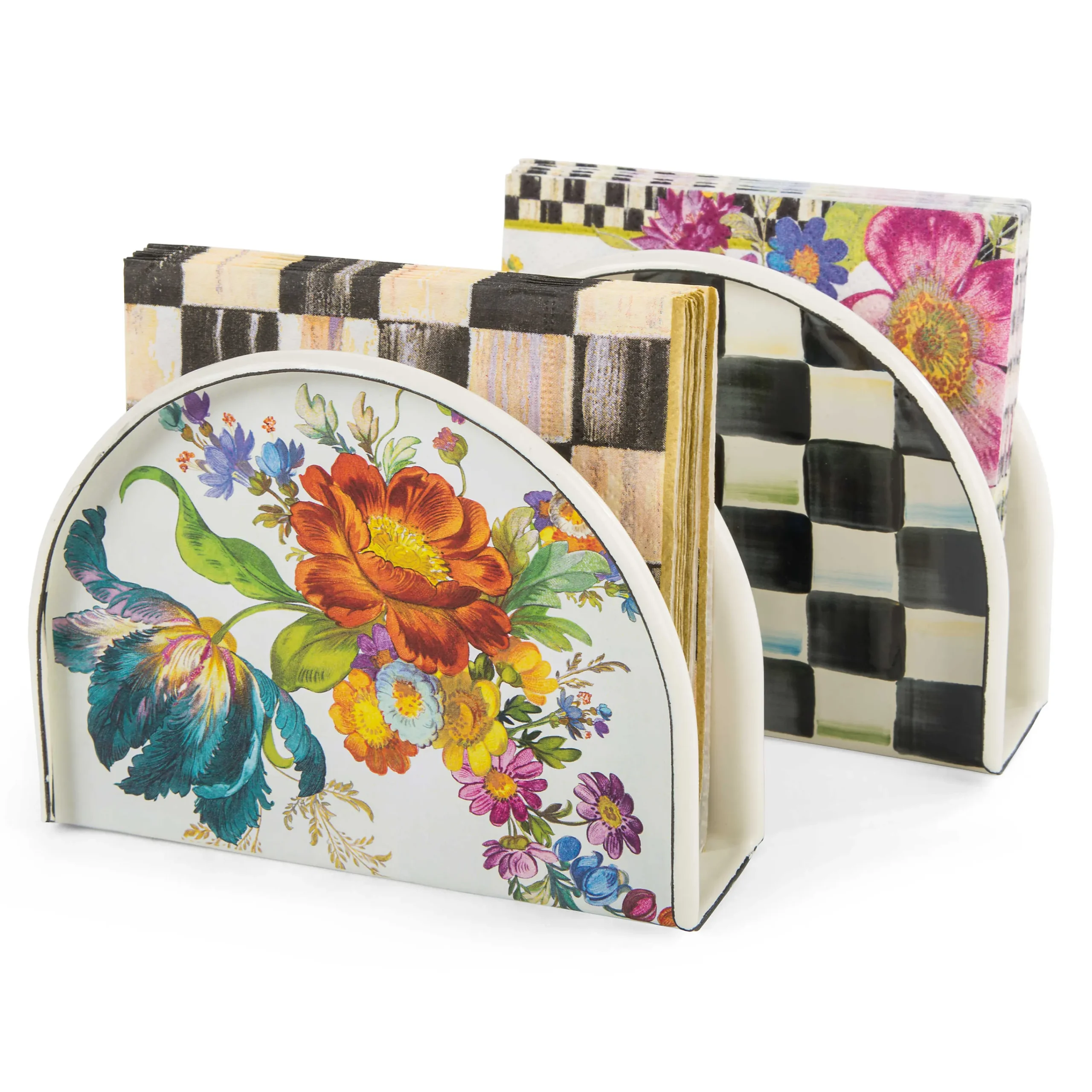 Flower Market Napkin Holder - White|MacKenzie-Childs Discount