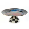 Flower Market Pedestal Platter - Black|MacKenzie-Childs Discount